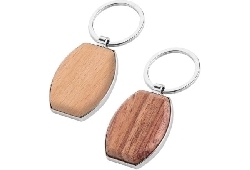 Art. FS070E, Portachiavi in legno ovale, conf da 100 pz.