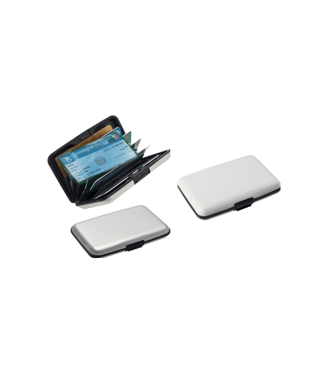 Art. FS485H, Portatessera rigido 8 tasche esterno in plastica dura.