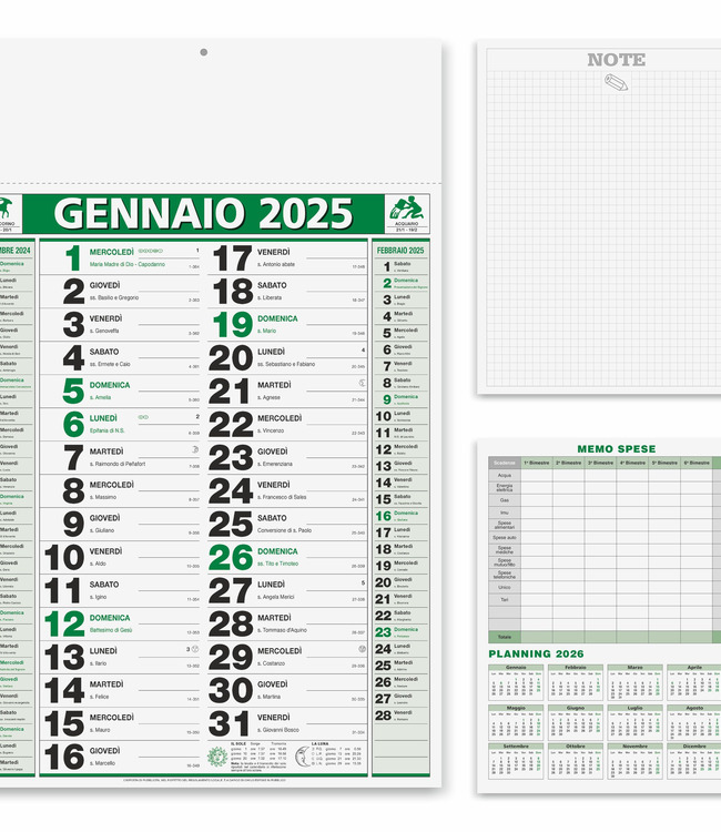 Calendario Olandese Termosaldato