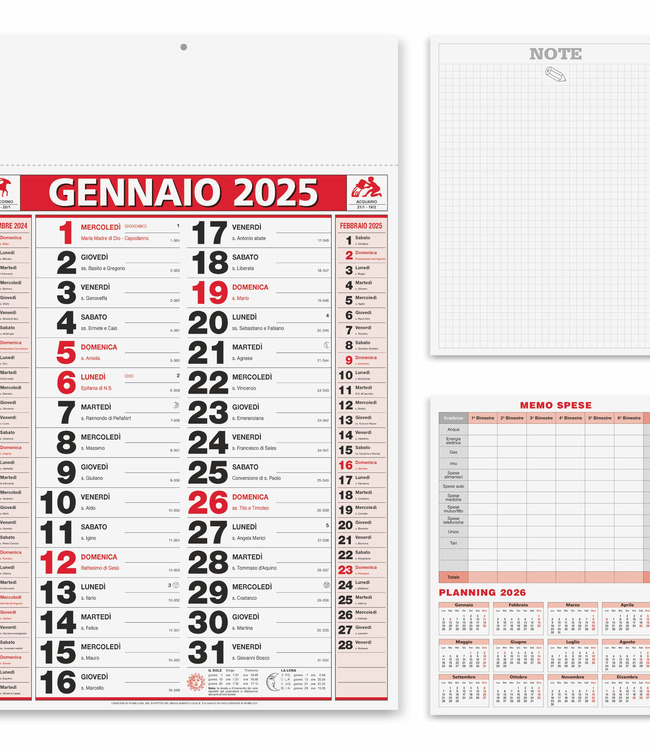 Calendario Olandese Termosaldato