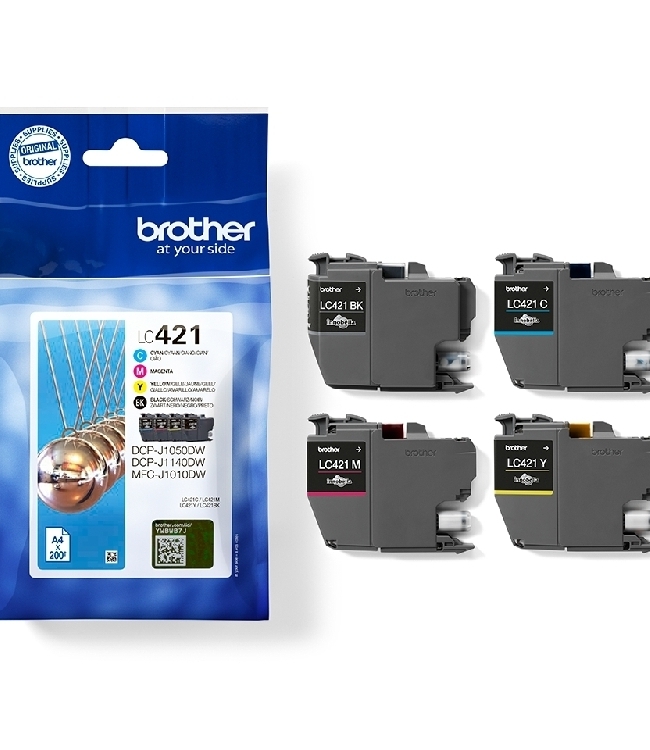 Brother LC421 MultiPack 4 pezzi Originale per DCP-J1050